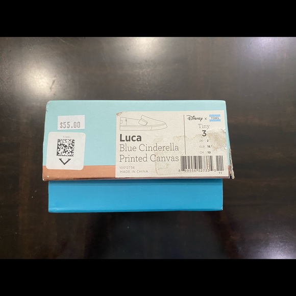 TOMS & DISNEY Luca Blue Cinderella Printed Canvas - Picture 8 of 9